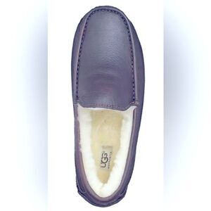 UGG Men's Ascot dark Brown Leather slippers! Pre-loved condition; Size